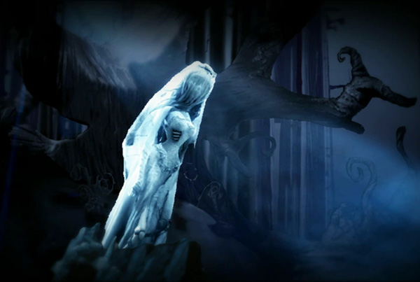 Corpse Bride DVD menu 3D design