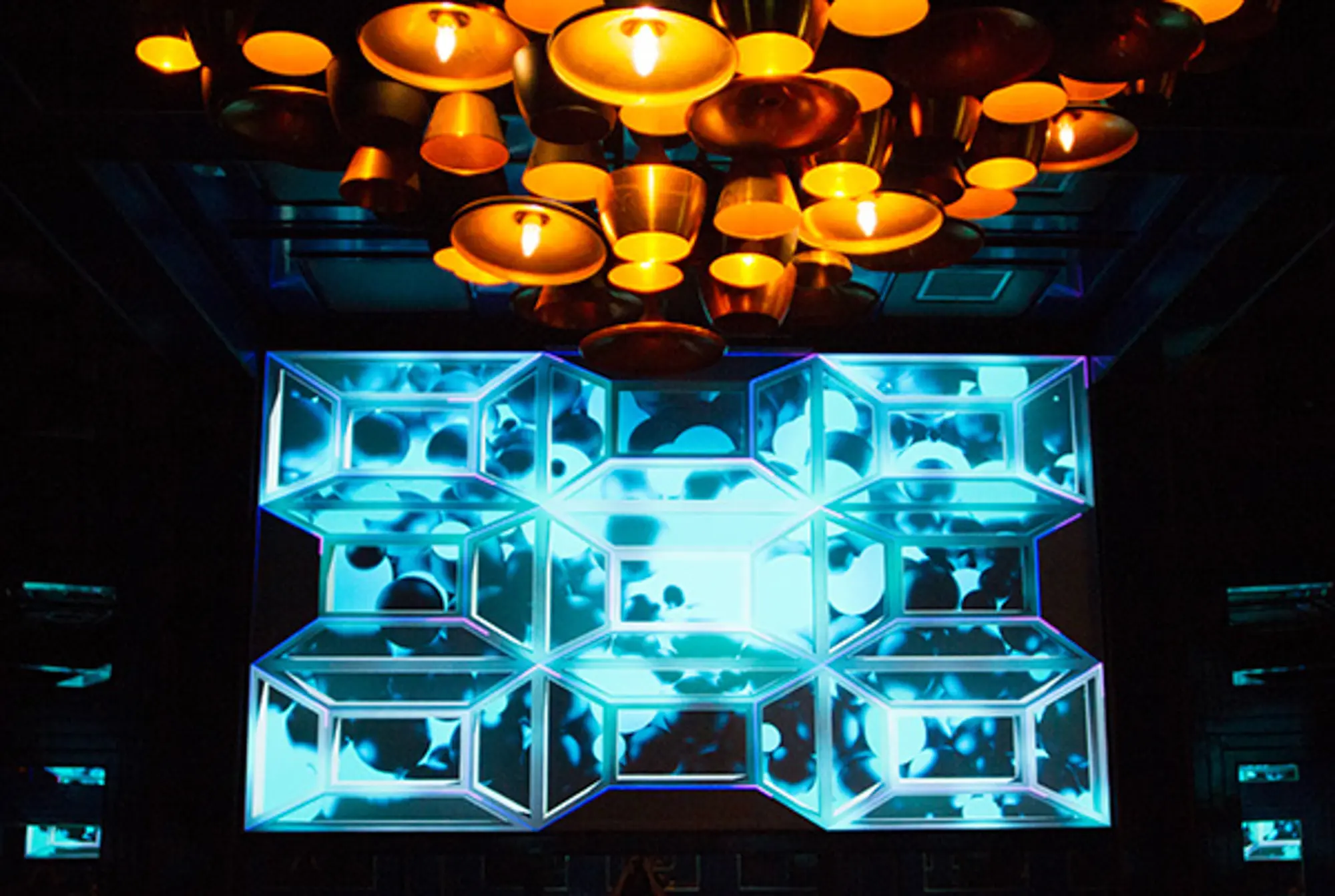 Hooray Henry's projection-mapped nightclub interior