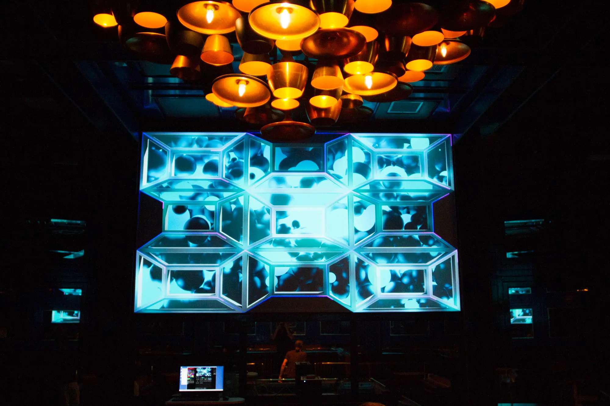 Hooray Henry's projection-mapped nightclub interior
