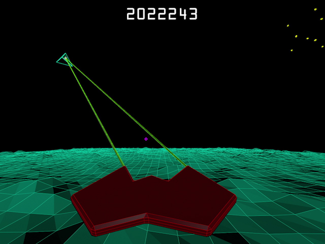 80s-style vector game screen graphic