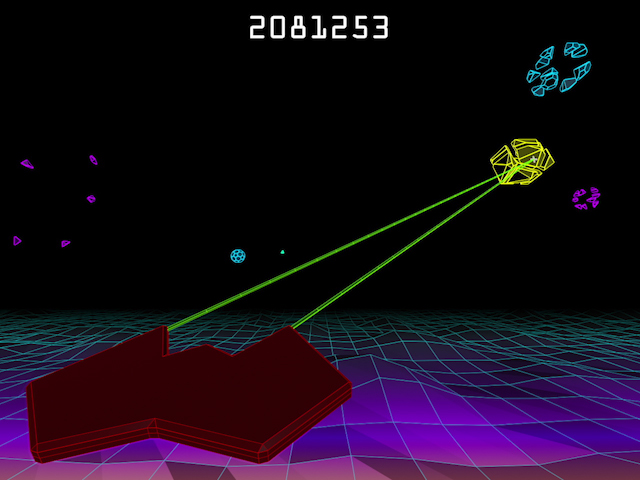 80s-style vector game screen graphic