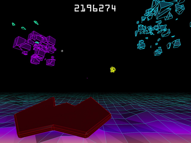 80s-style vector game screen graphic