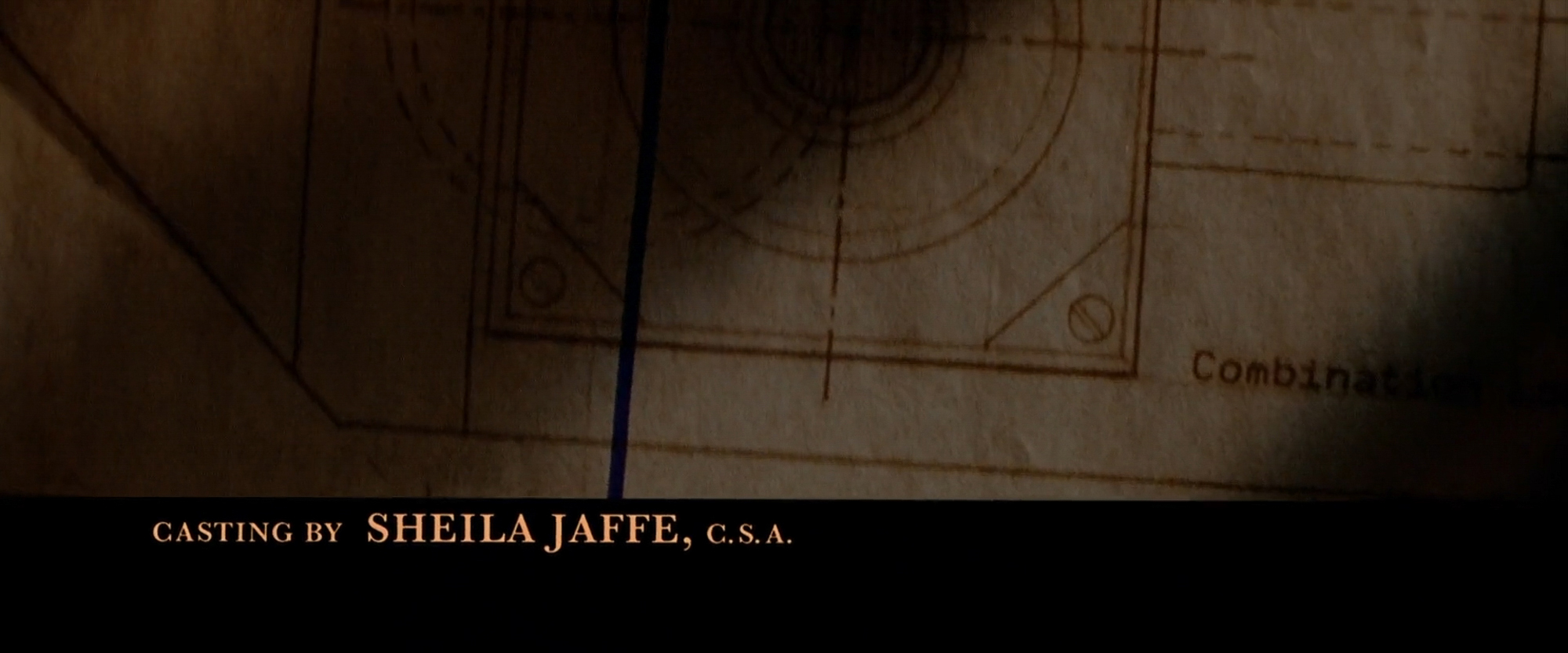 Technical schematic drawing with typed label under a title card