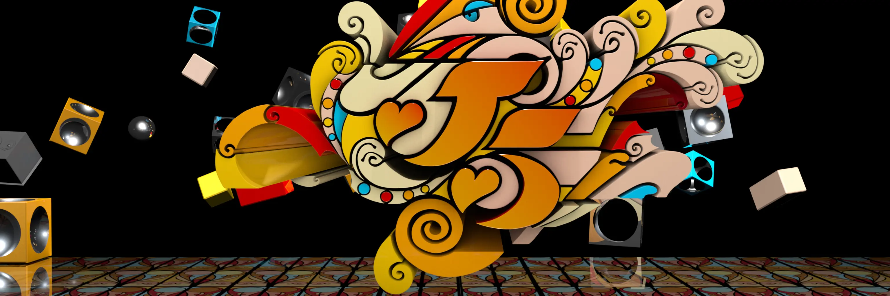 Panoramic stage screen frame