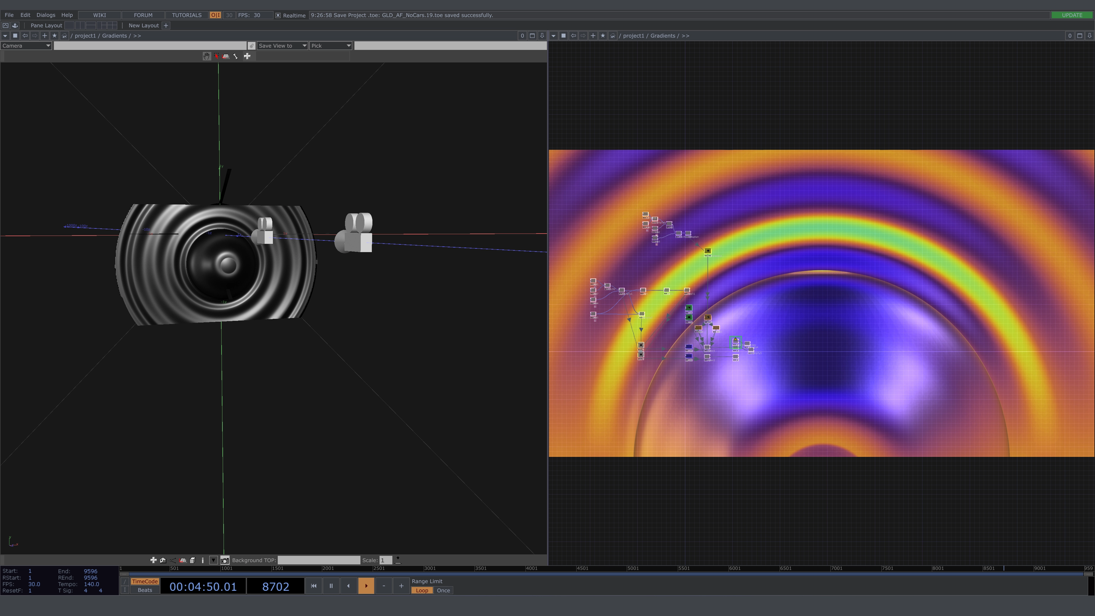 TouchDesigner real-time tour visuals