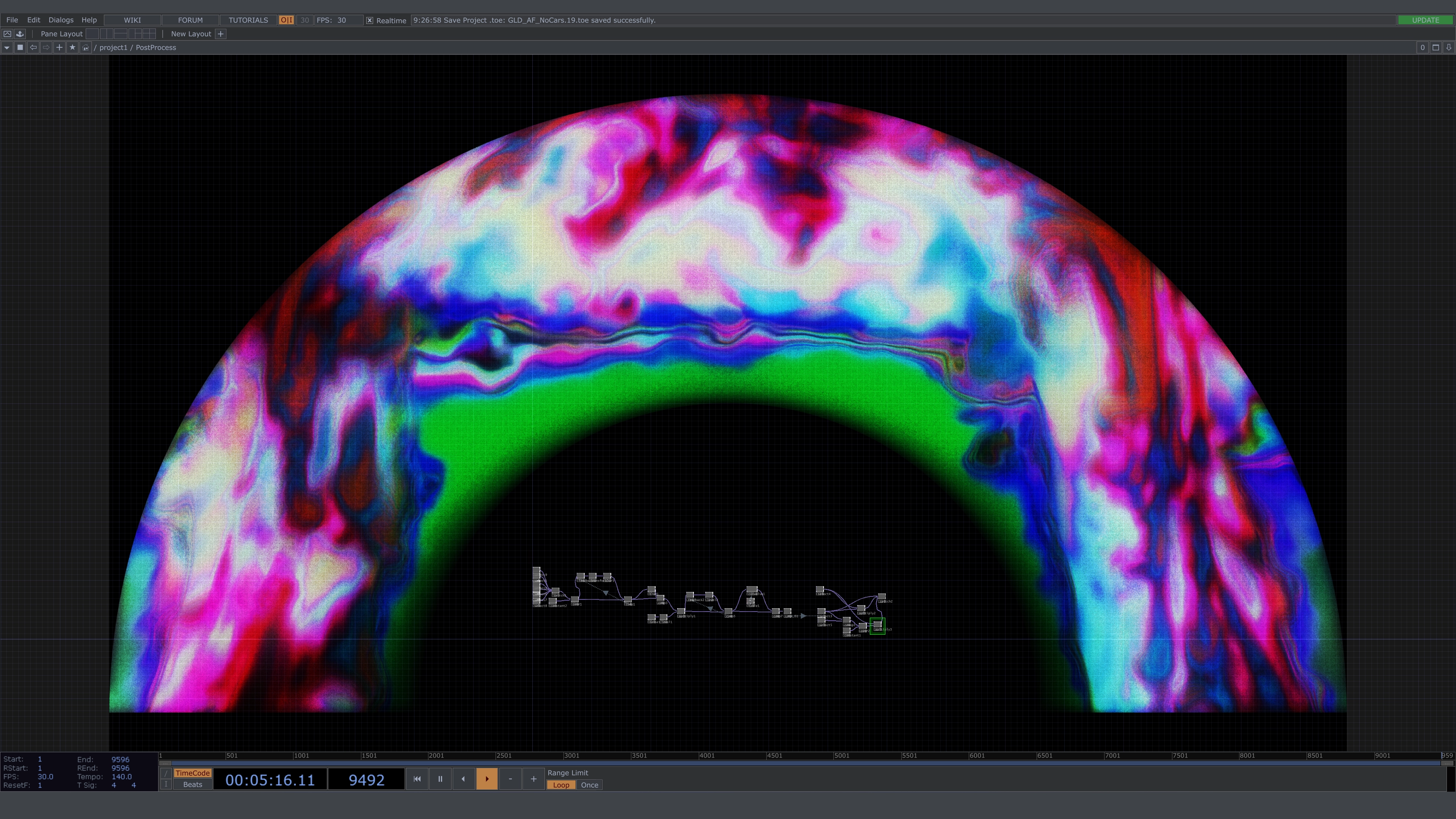 TouchDesigner real-time tour visuals wide