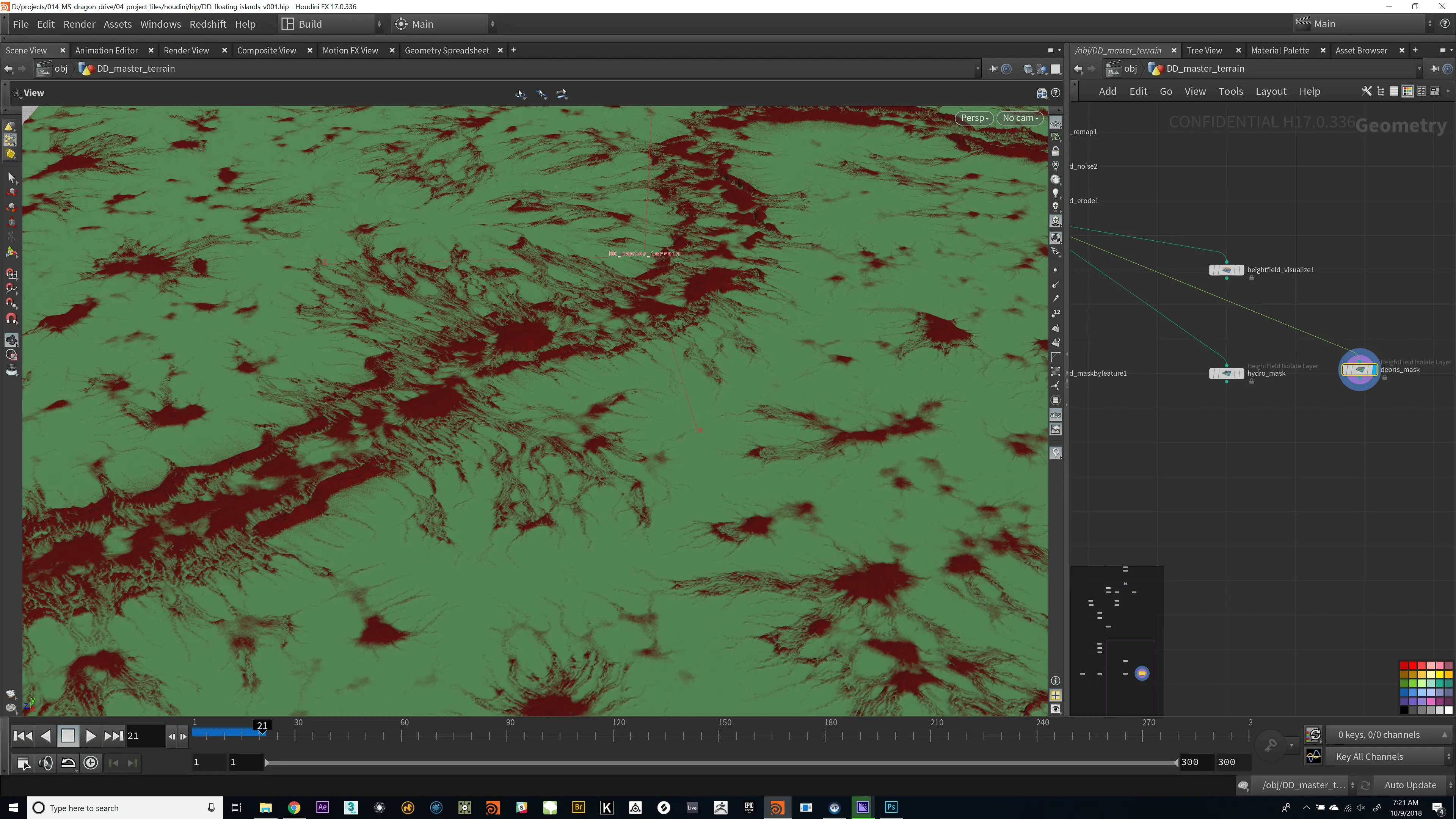 Houdini procedural terrain