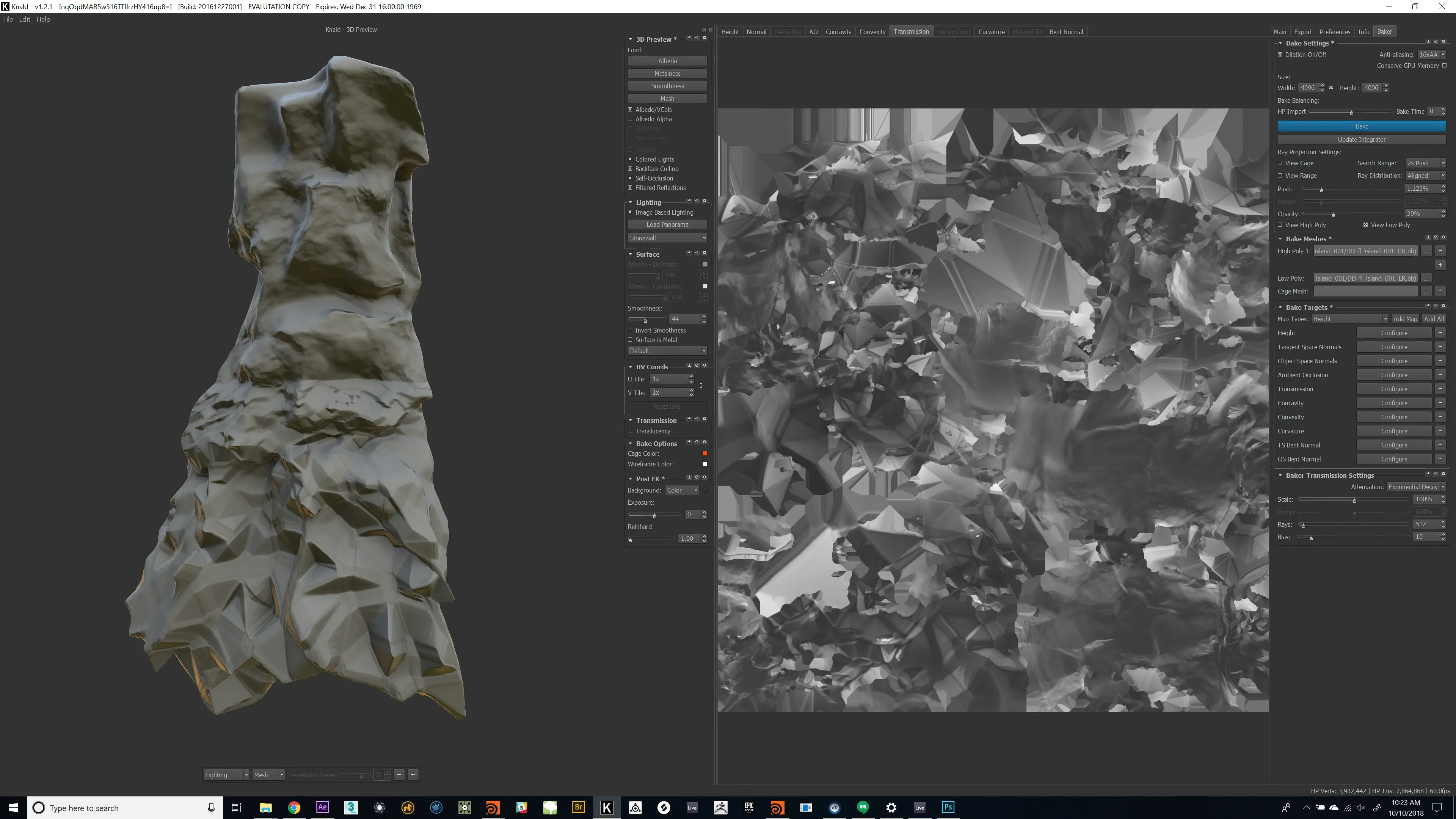 Baked lighting on game mesh