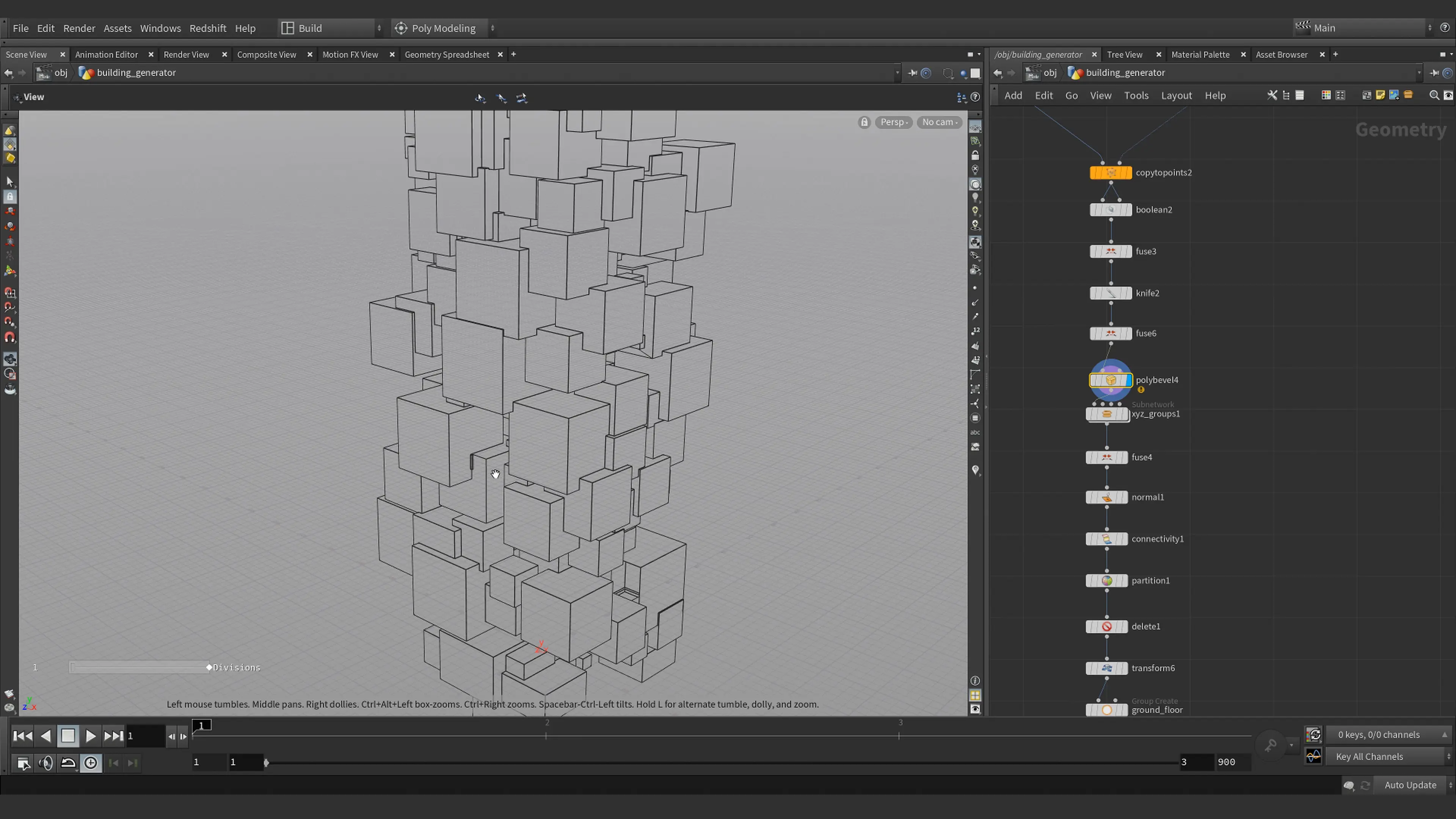 Houdini procedural tool