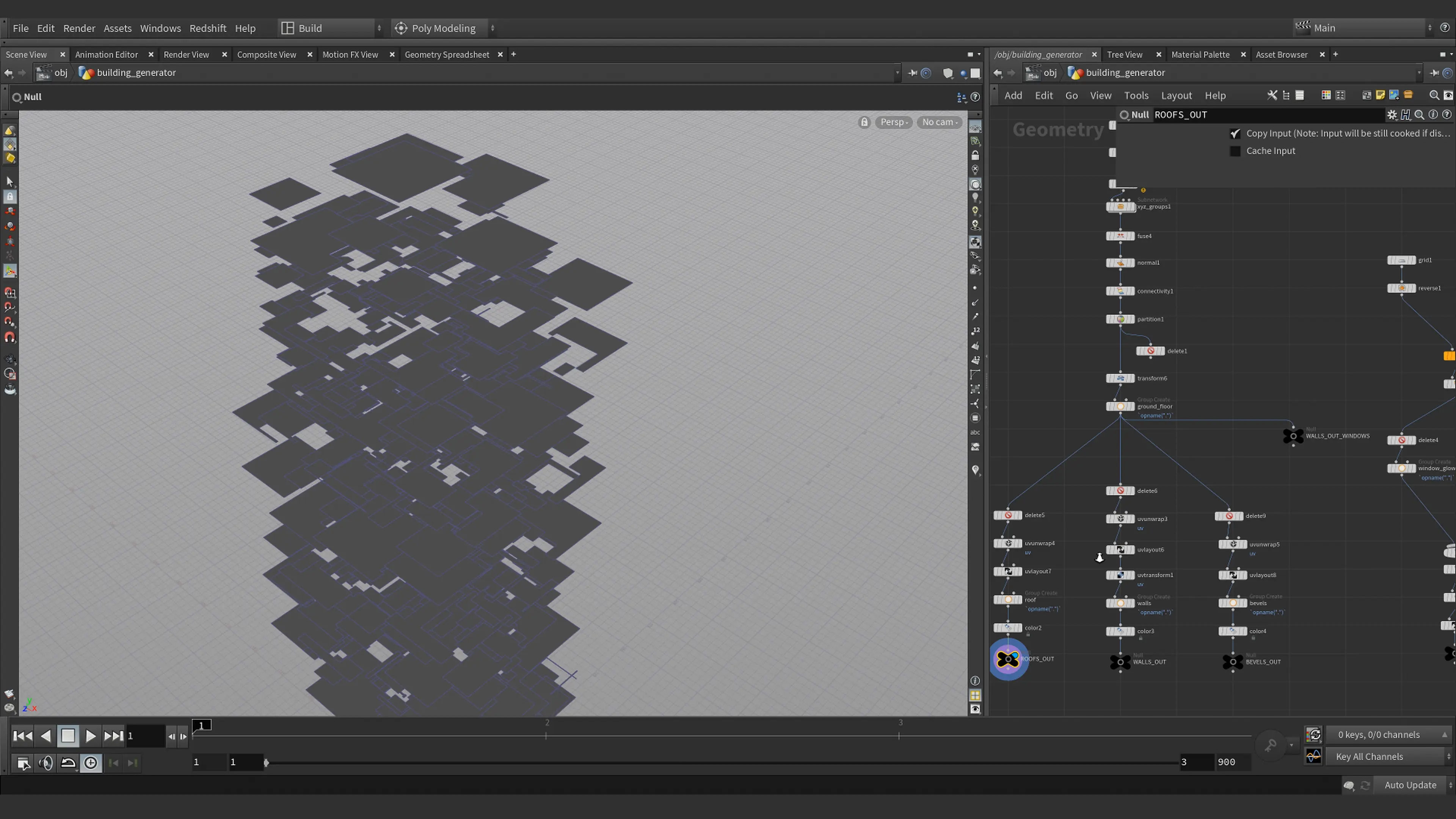 Houdini procedural tool