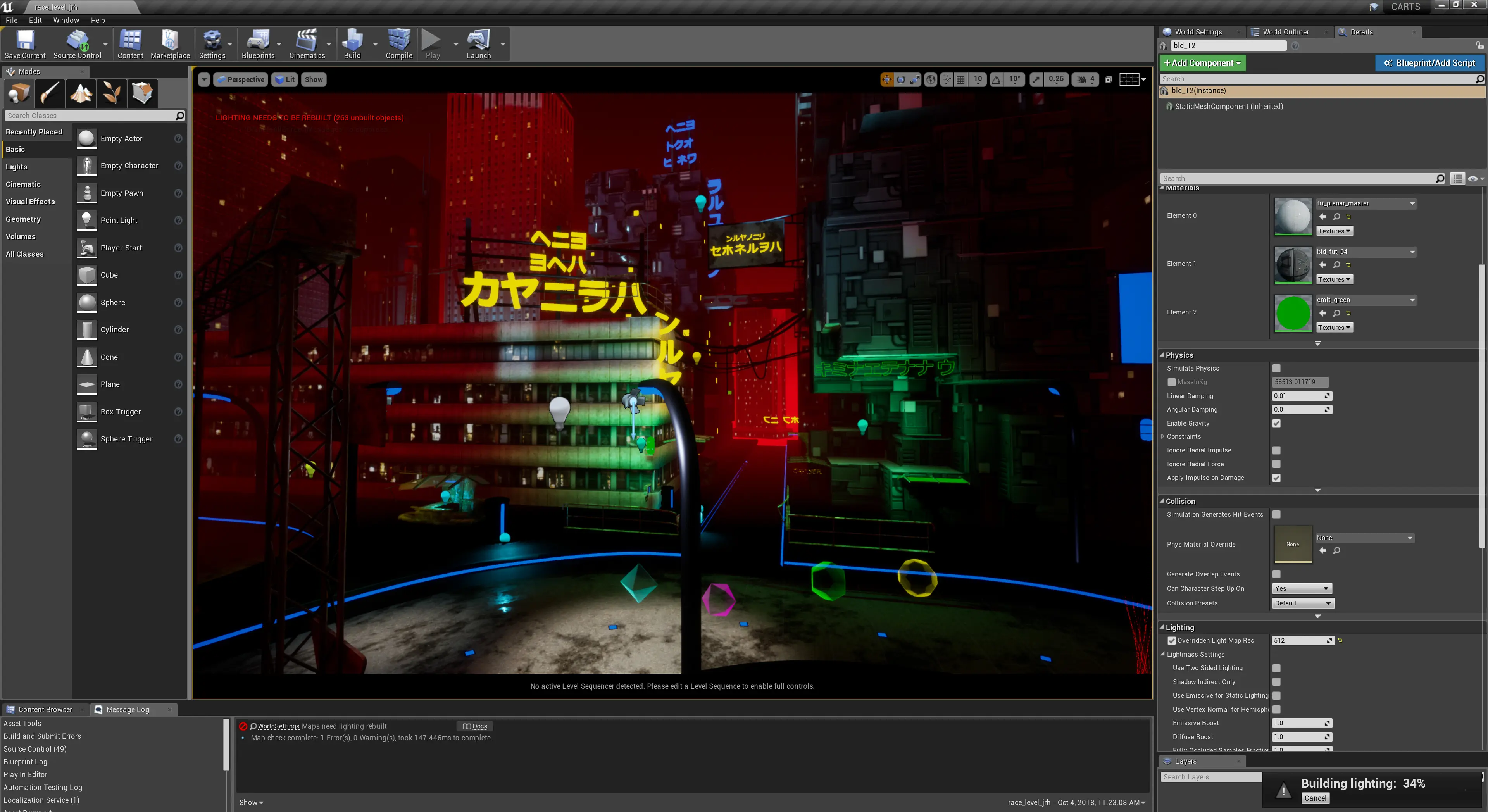 Unreal Engine track environment
