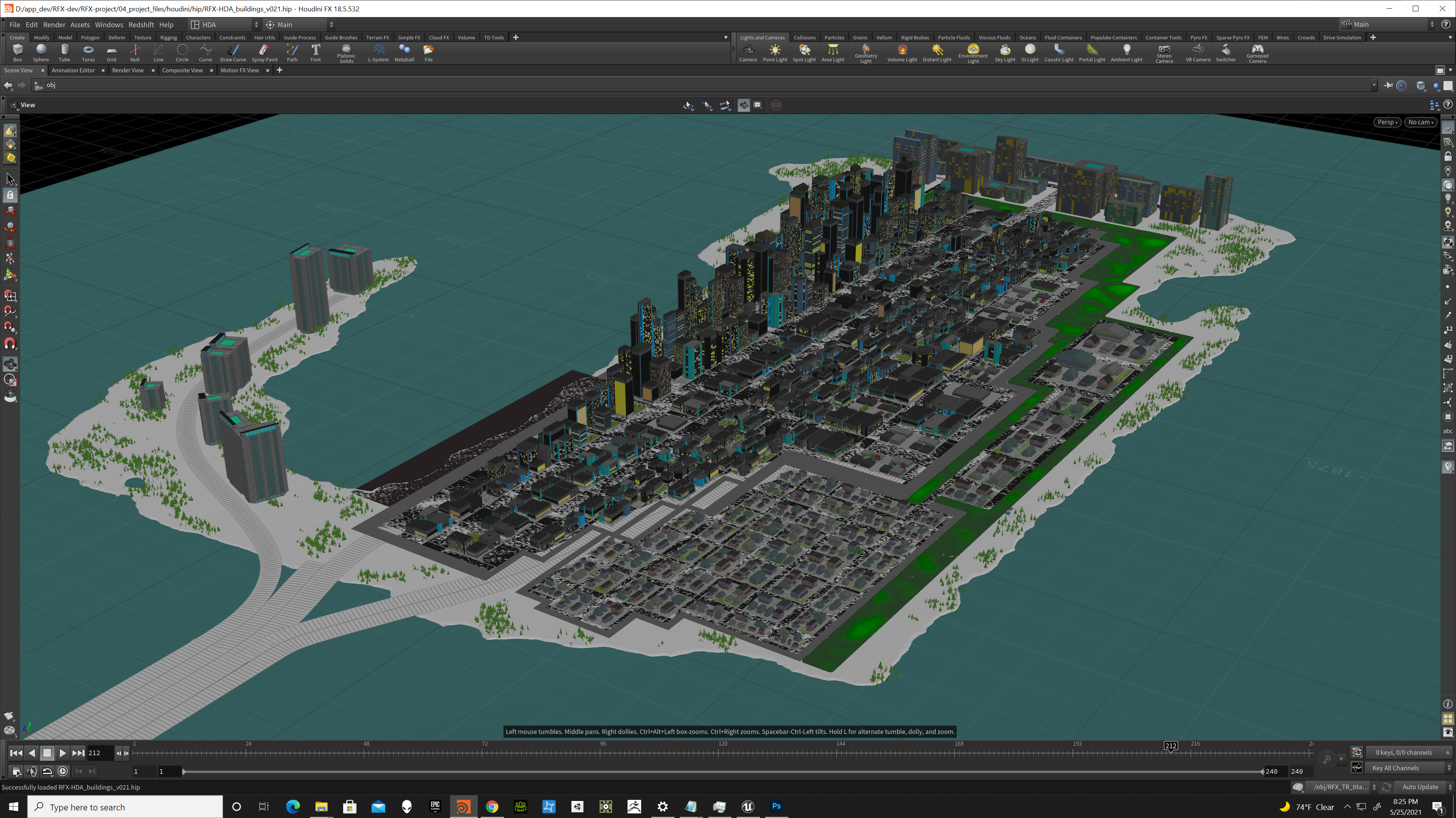 Titanopolis procedural city system in Houdini