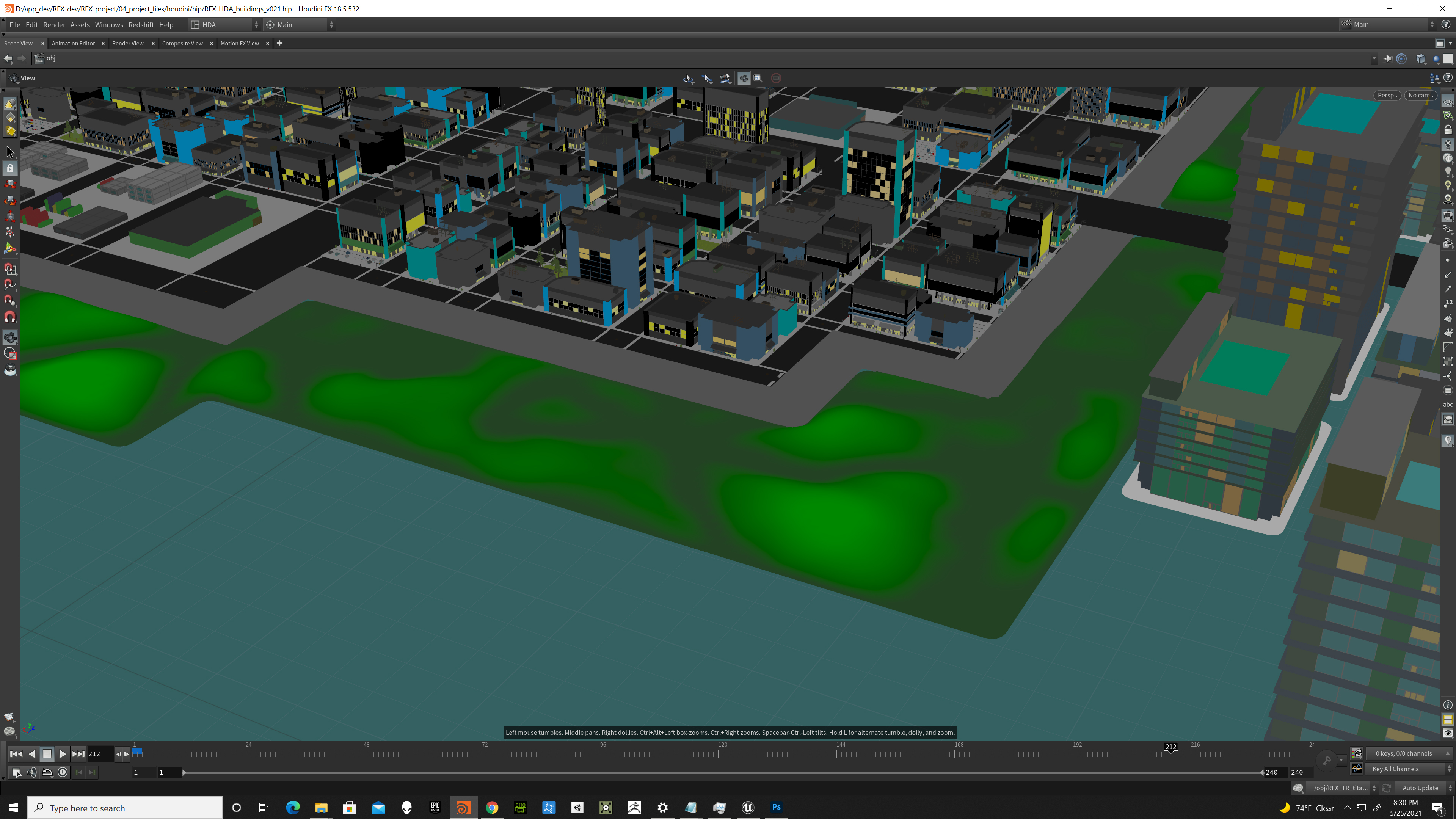 Titanopolis procedural city in Houdini