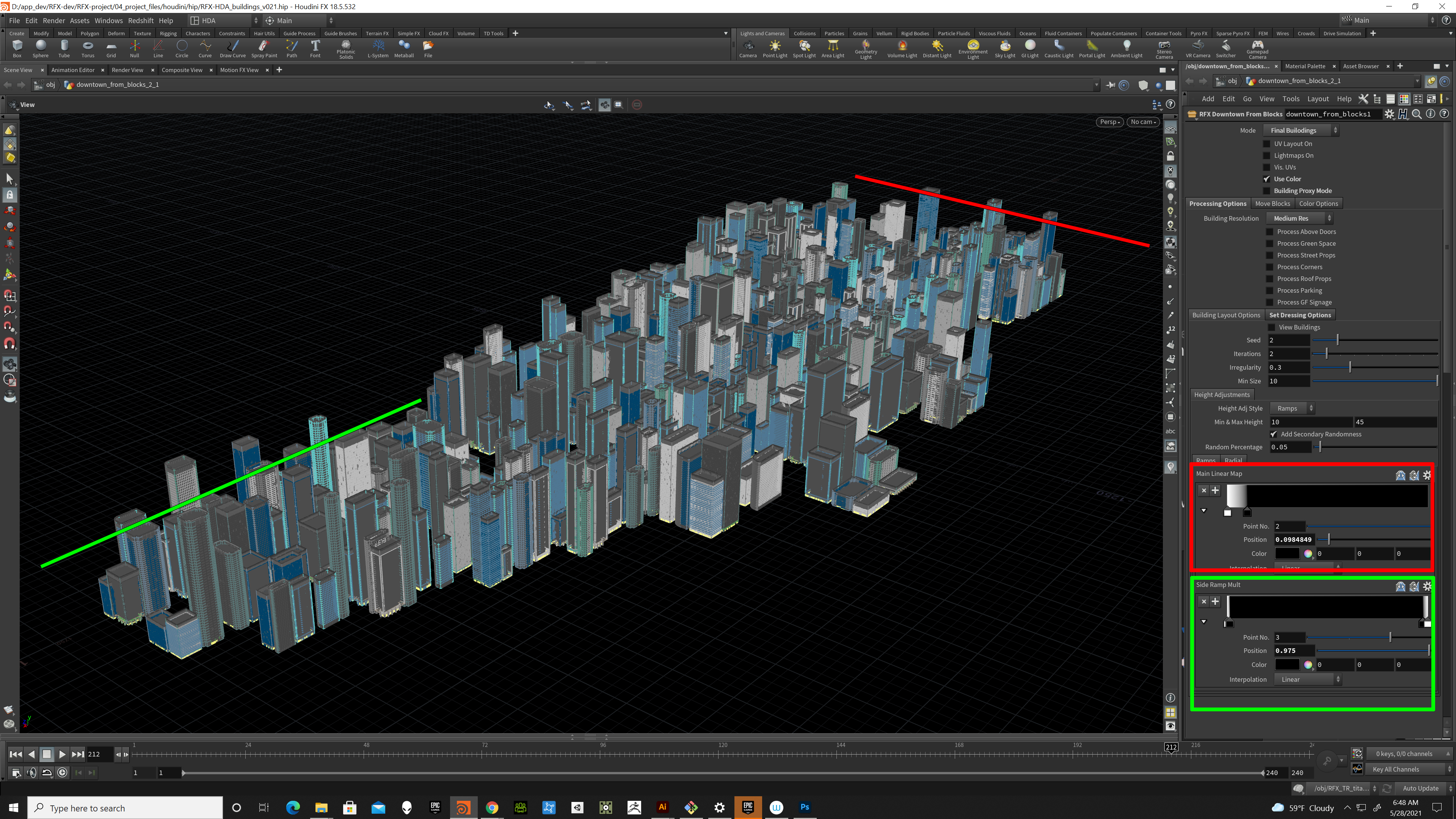 Houdini district generator detail