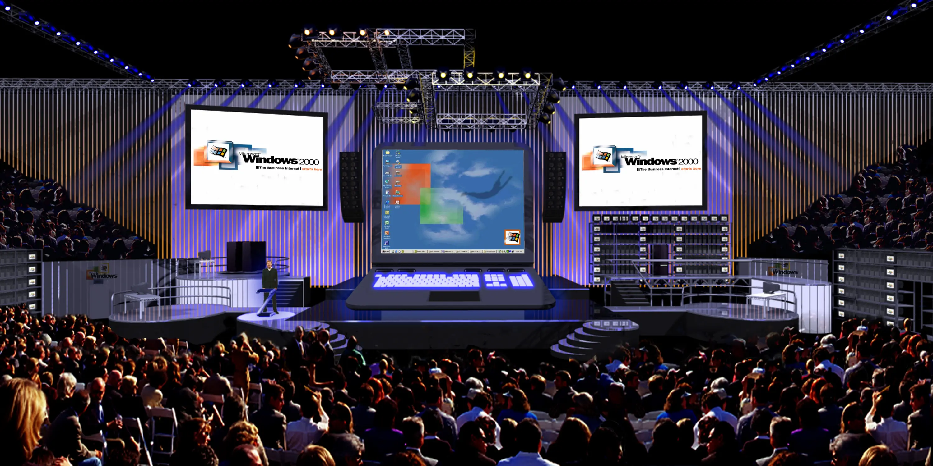 Microsoft Windows 2000 event design concept