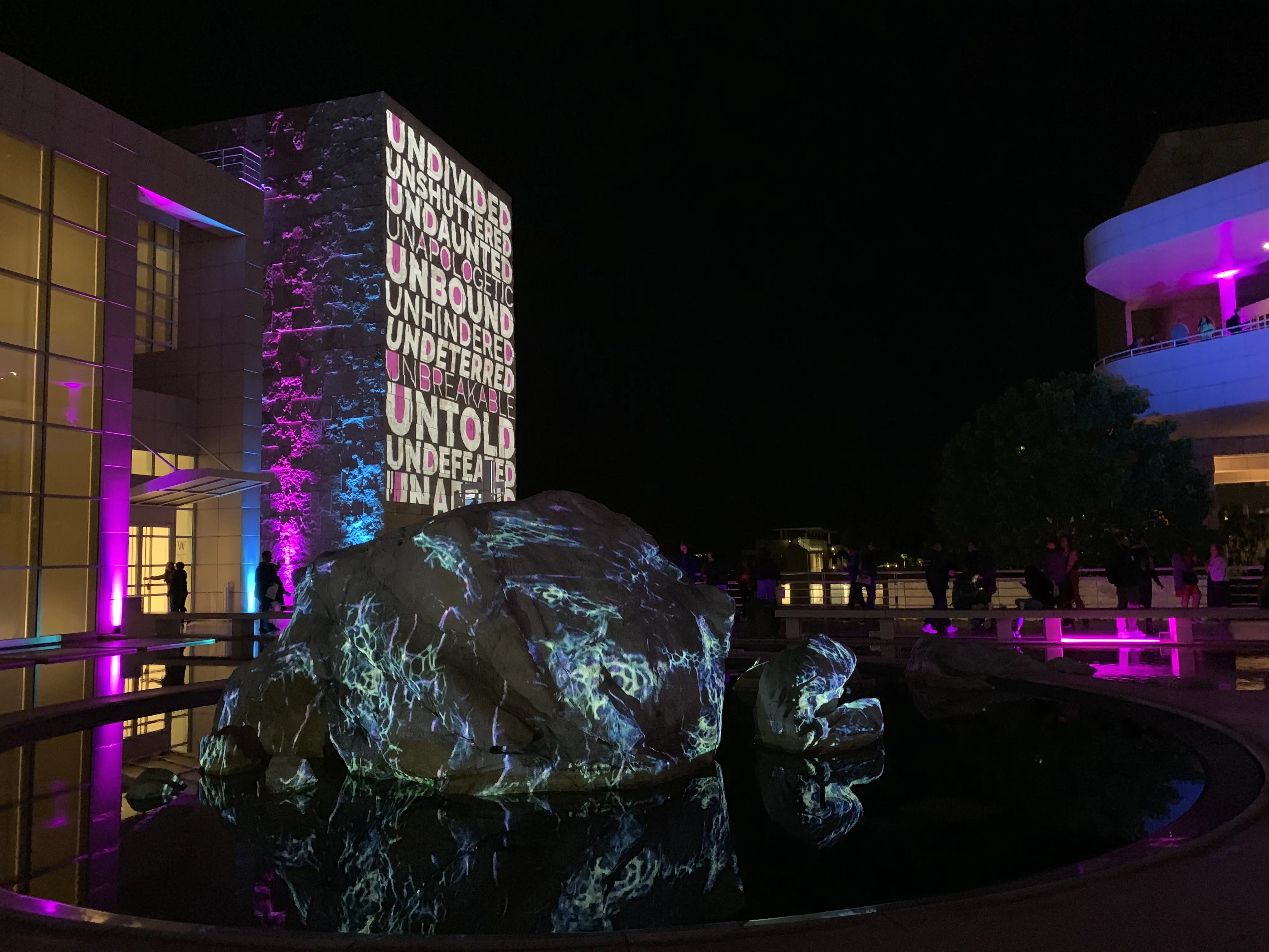 Typography mapped onto the architecture