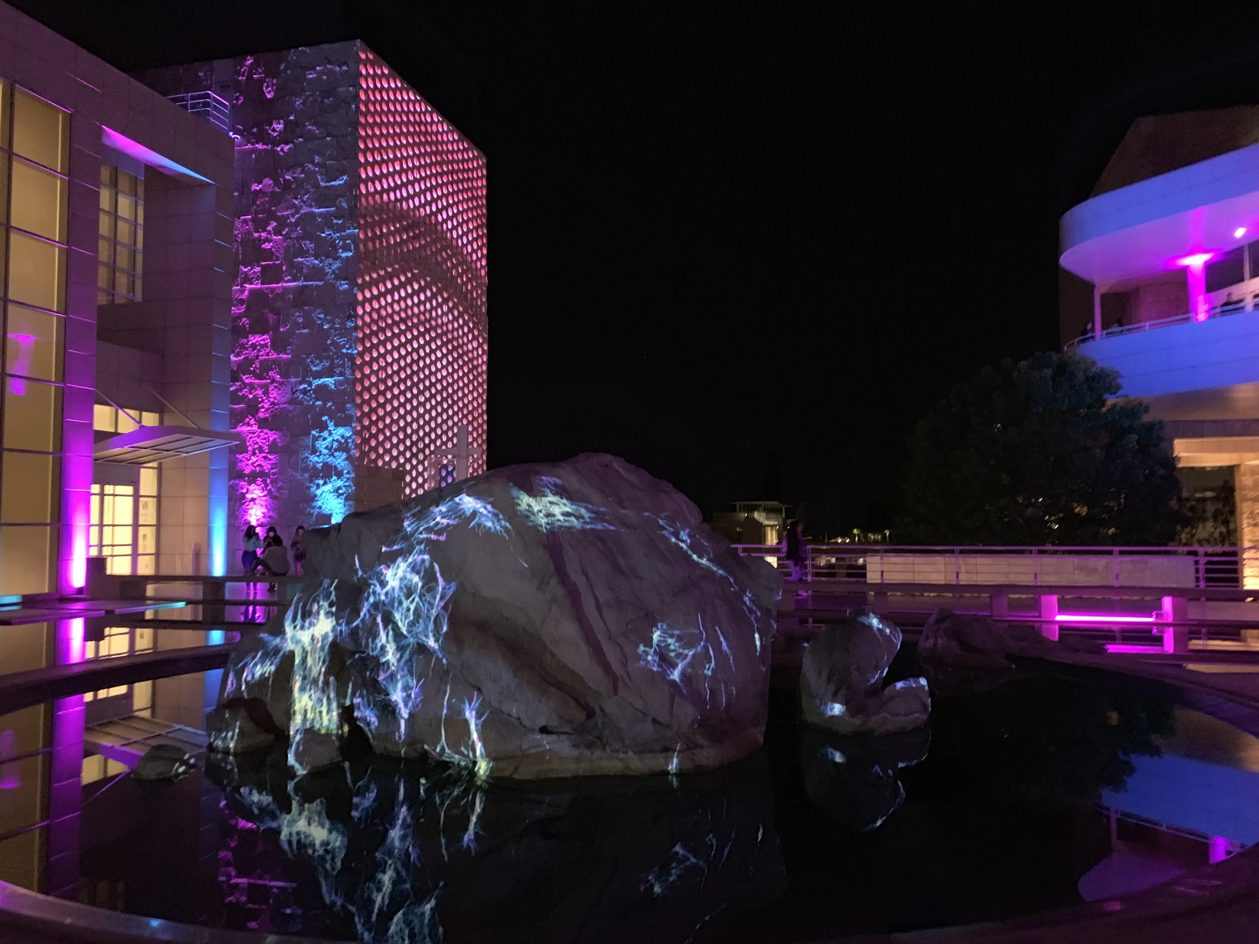 Animated texture mapped onto the fountain stone