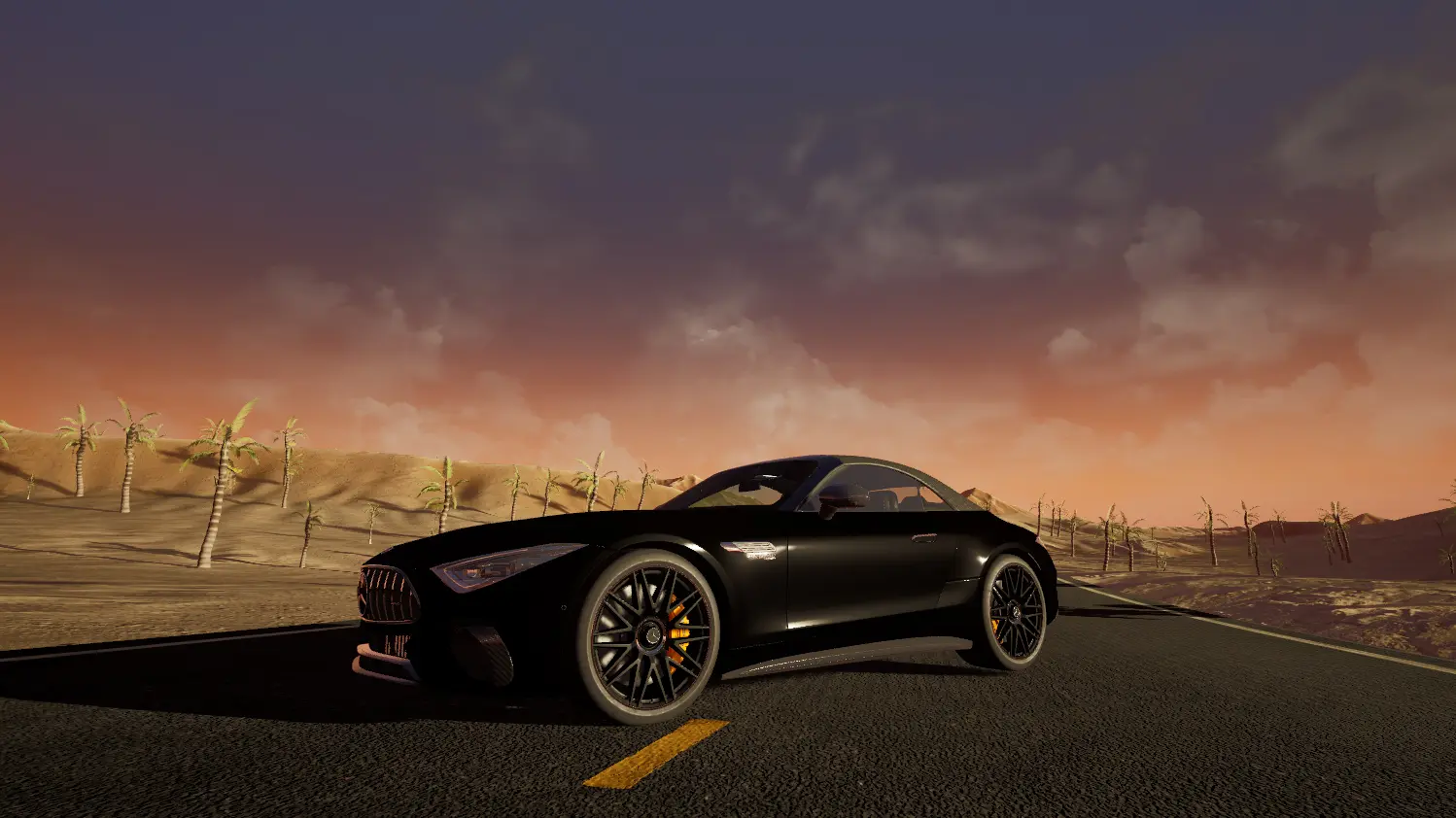 Desert drive — exterior render