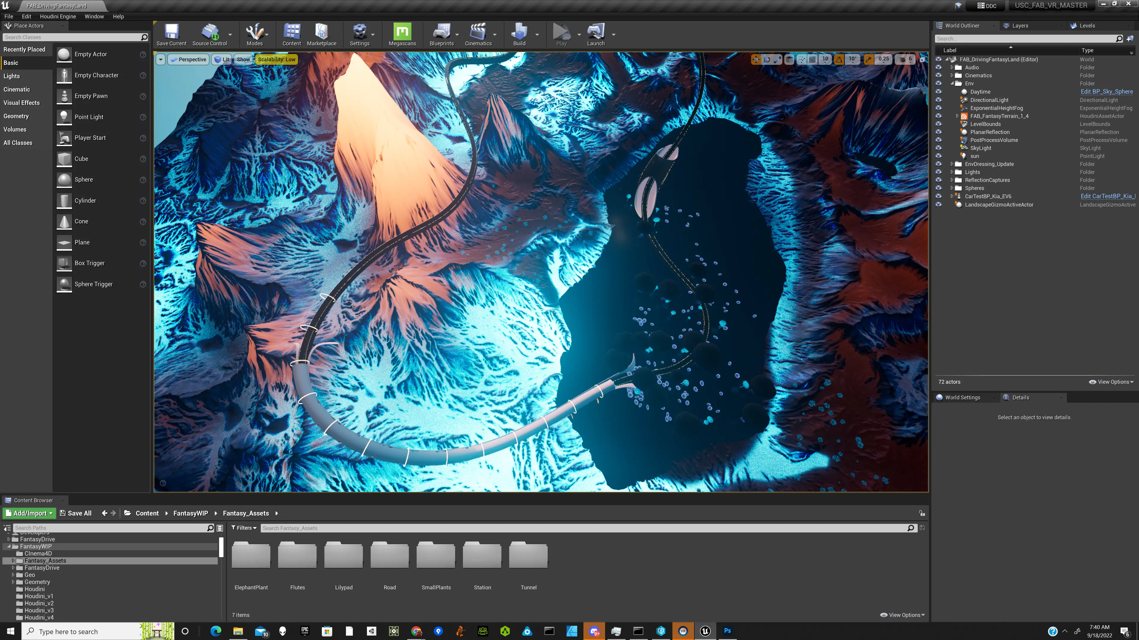 Houdini terrain in the Unreal editor