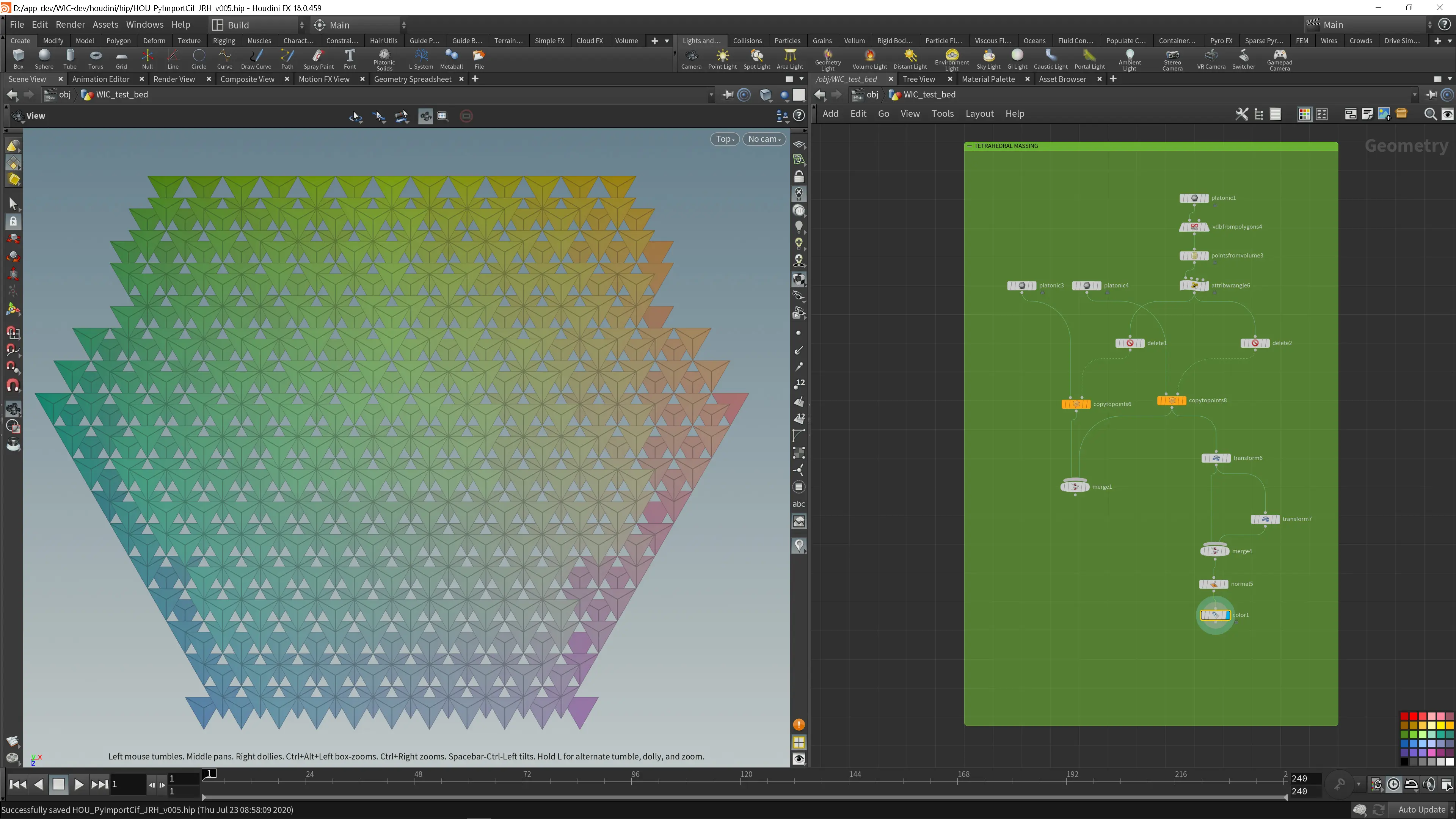 Tetrahedral grid study