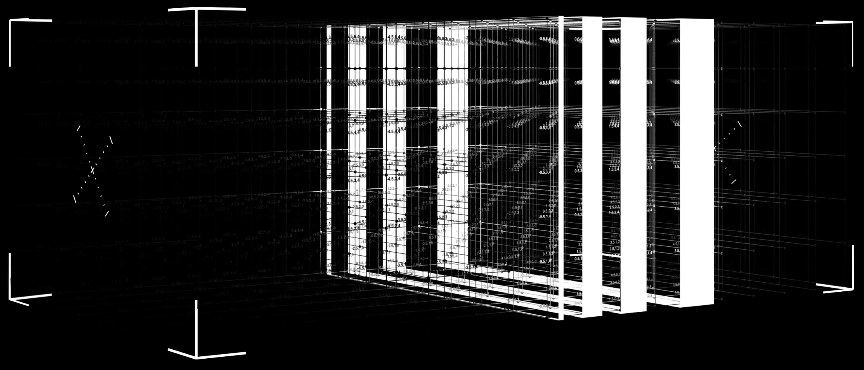 Ford Fusion projection animation frame, Houdini curve rendering