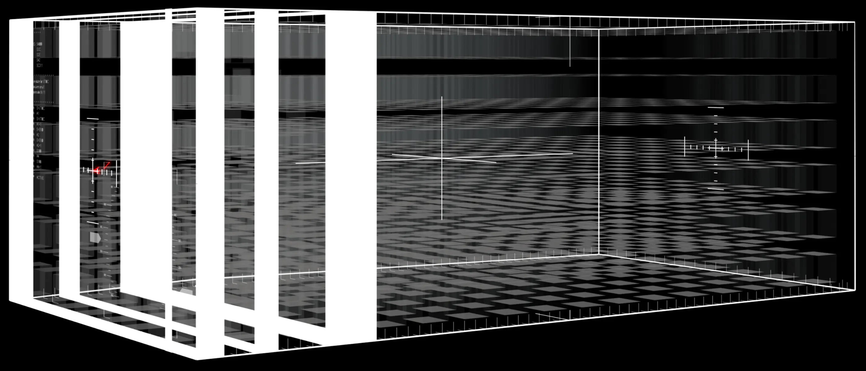 Ford Fusion projection animation frame, Houdini curve rendering