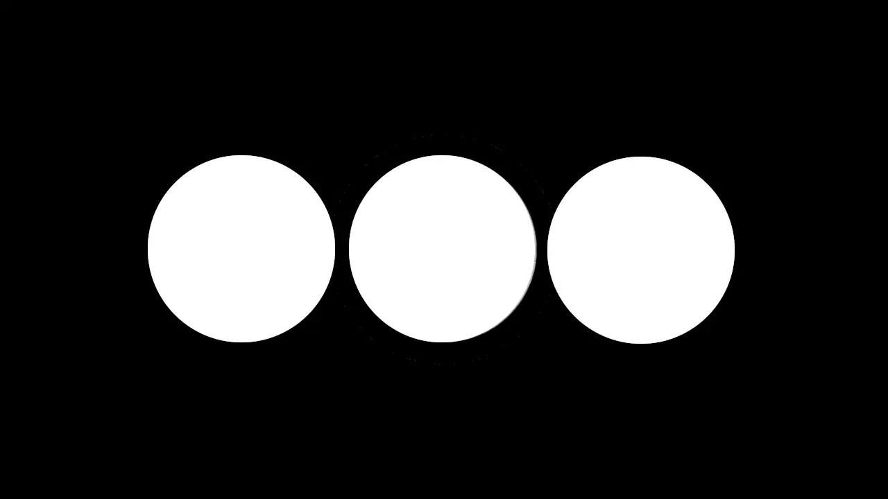 Three white circles on black, the Swedish House Mafia mark