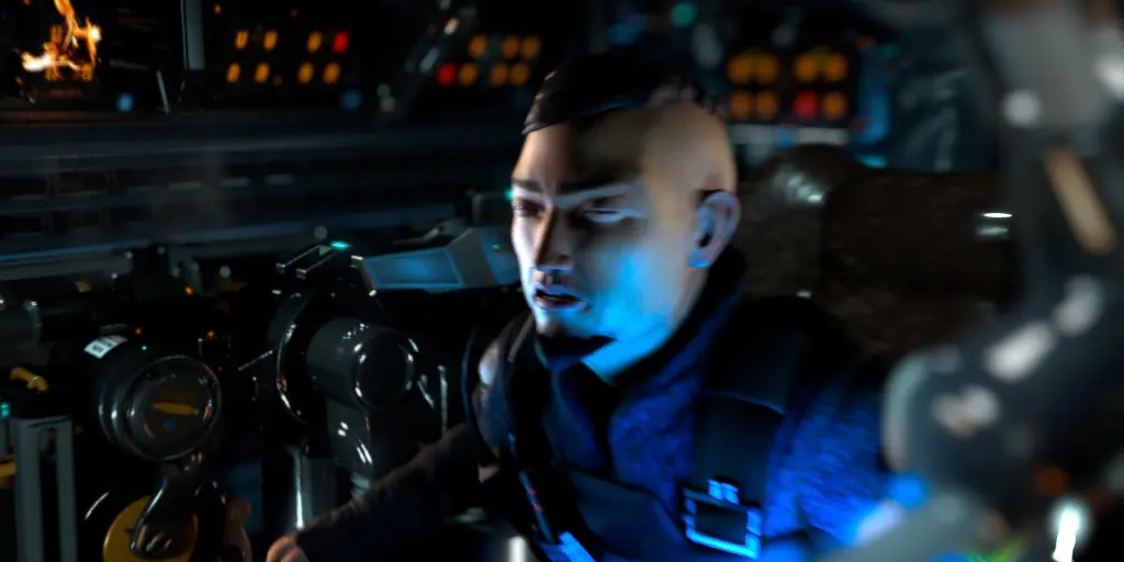 Pilot lit in blue