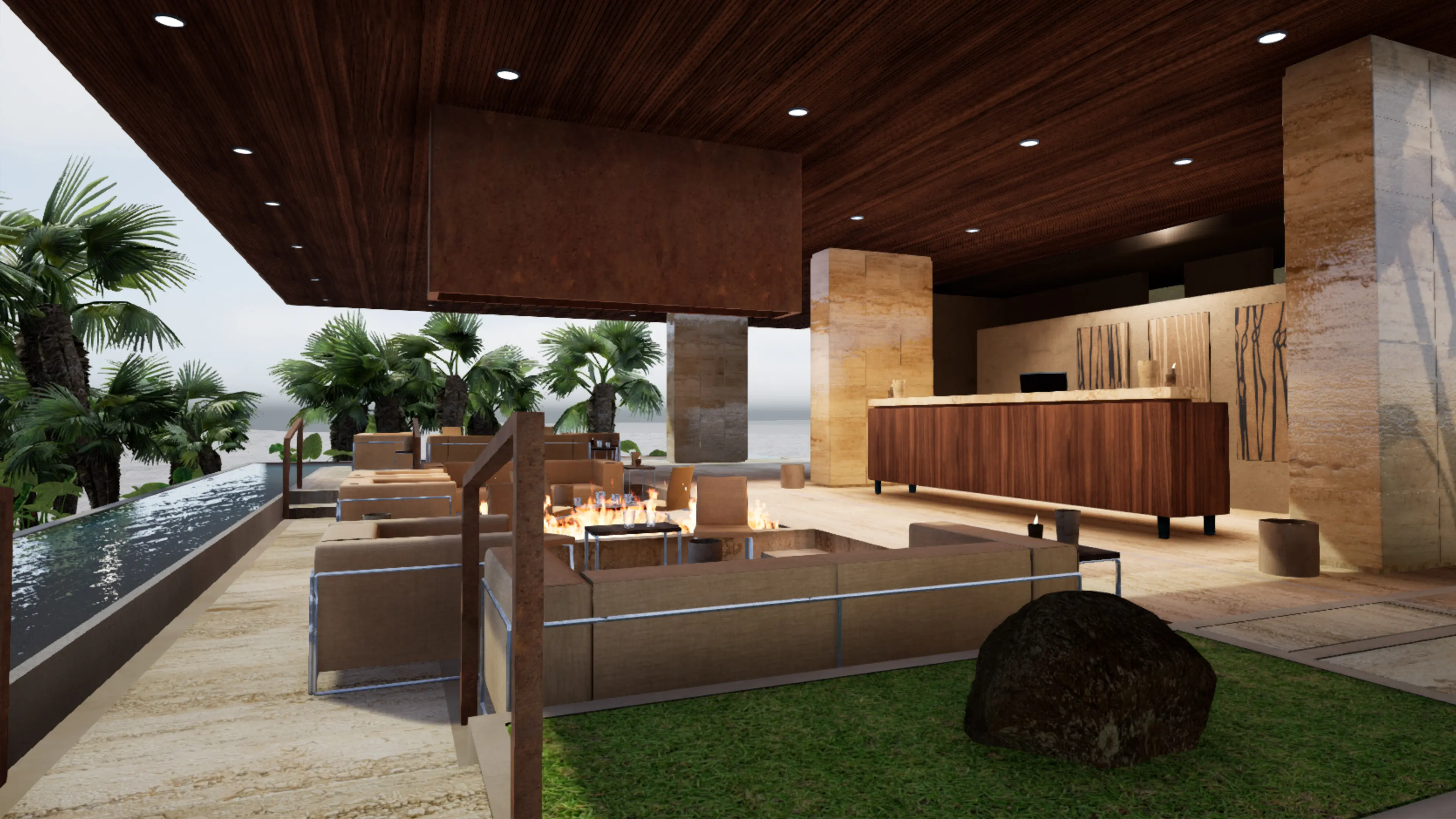 Costa Palmas resort environment in Unreal Engine