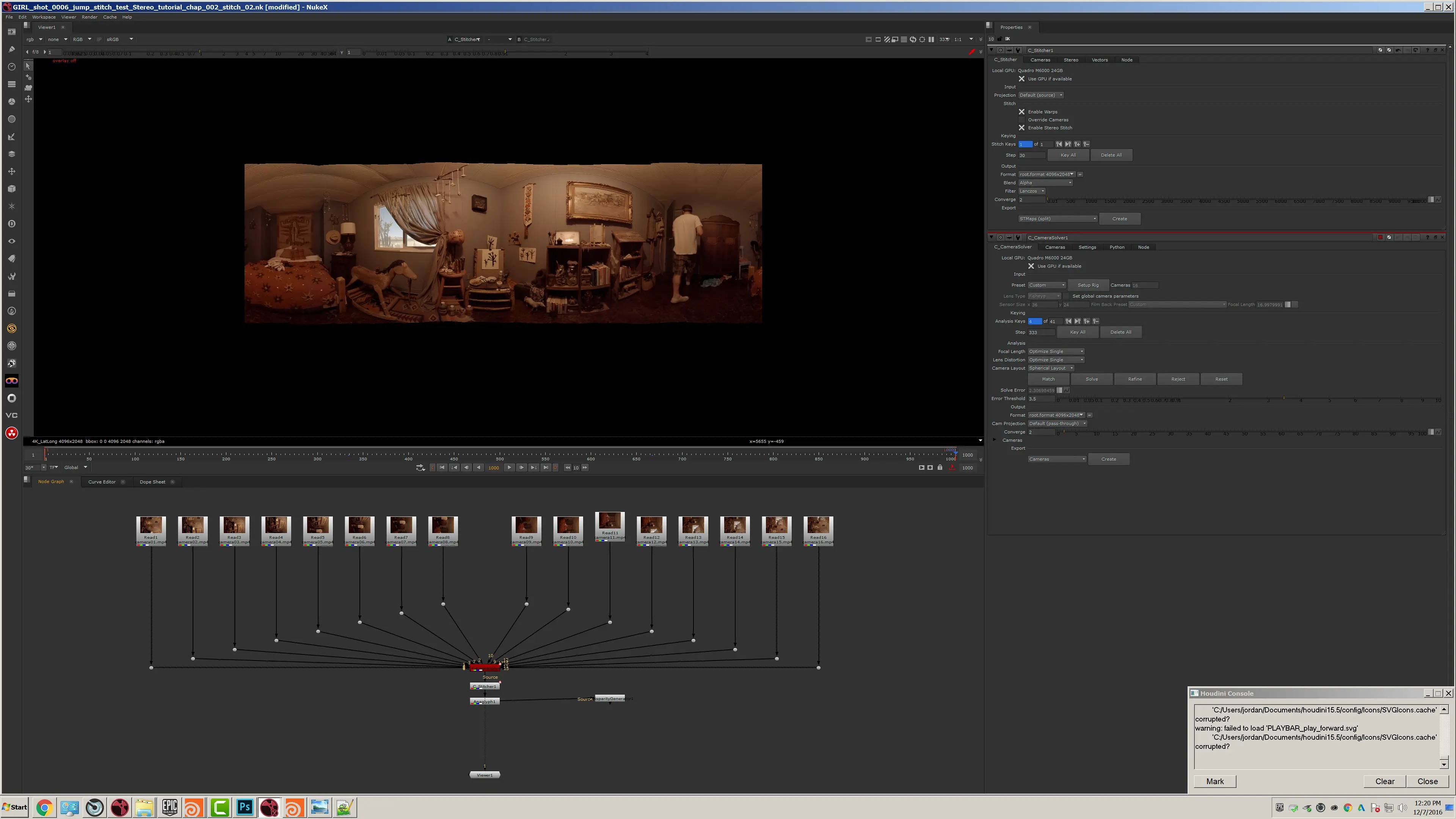 Deep render workflow in NukeX with cubemap transforms