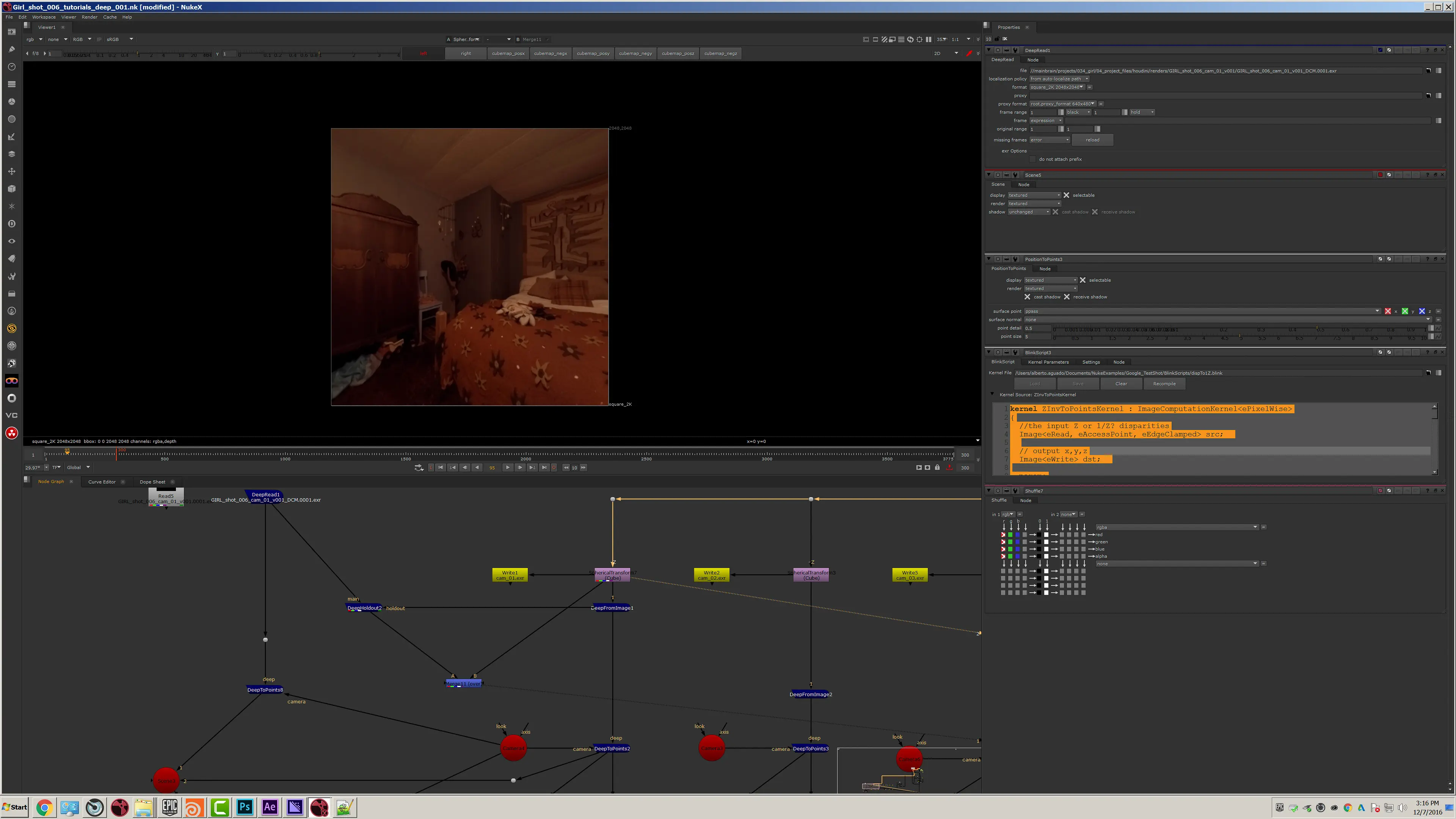 Stereo stitch settings and stitched panorama in NukeX