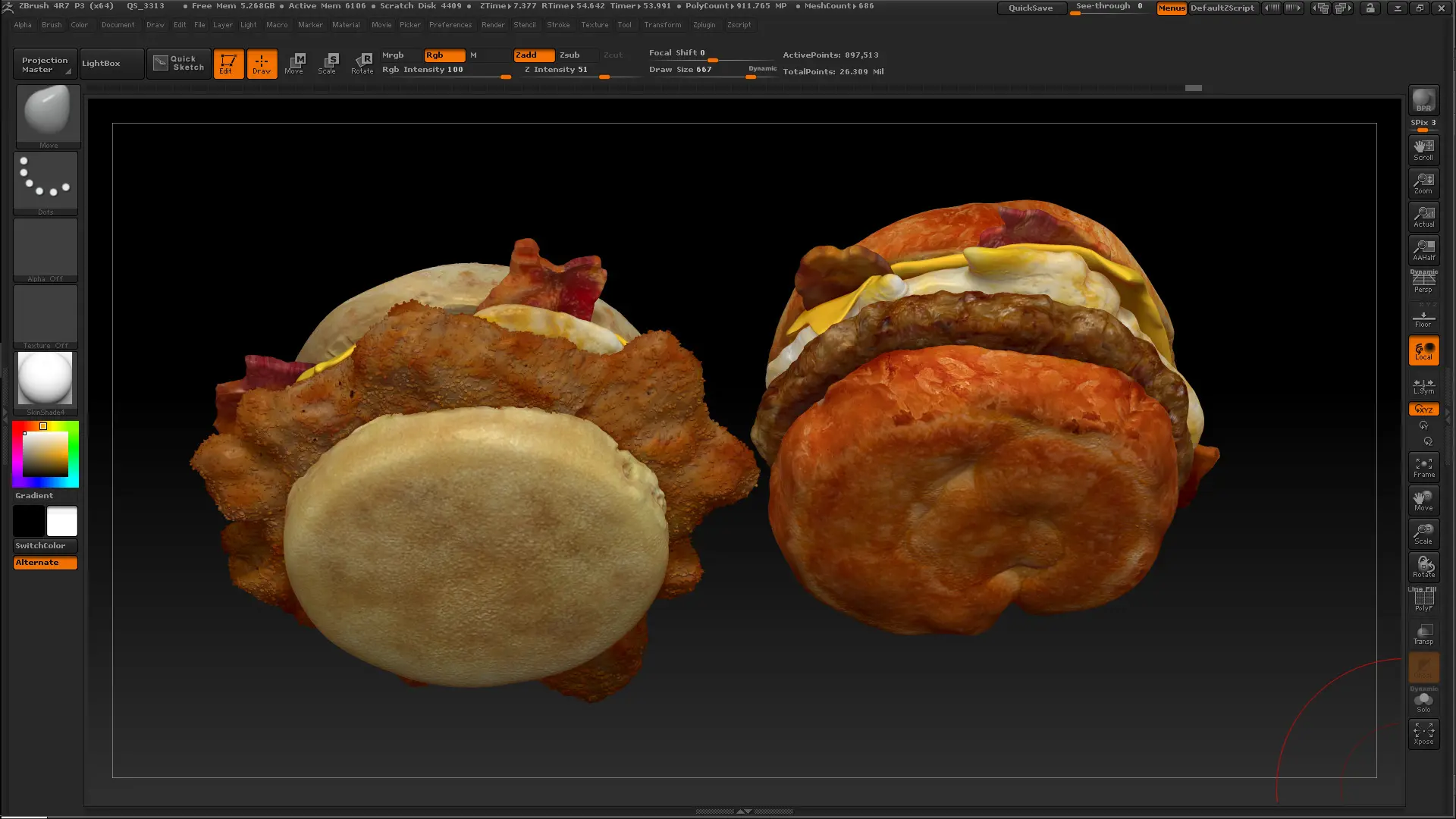 Food sculpt