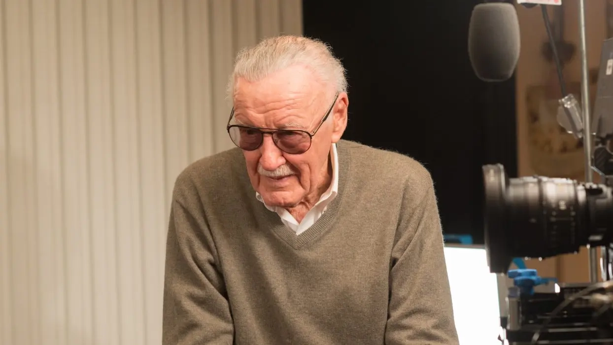 Stan Lee and Kevin Smith during the VR interview shoot