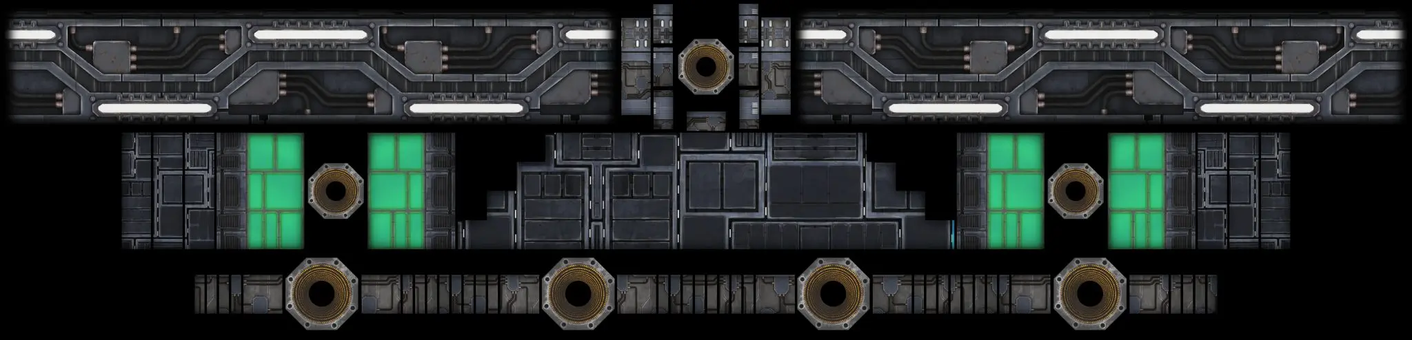 Ultra-wide stage loop frame, industrial interior look