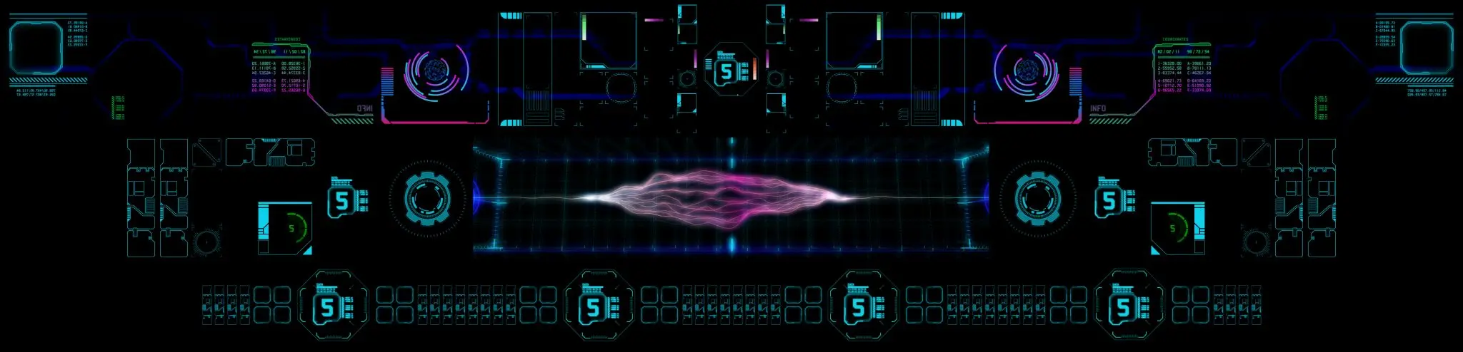 Ultra-wide HUD-style stage loop frame, variation