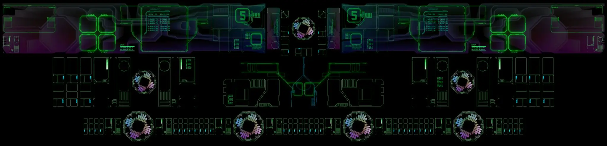 Ultra-wide HUD-style stage loop frame, variation