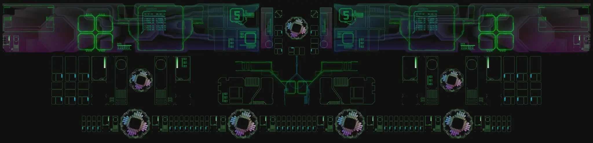 Ultra-wide HUD-style stage loop frame