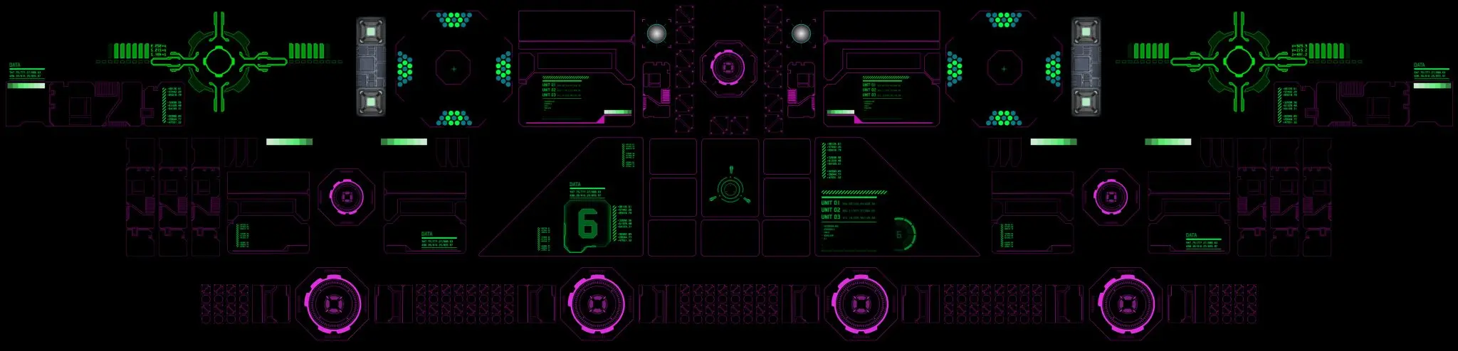 Ultra-wide HUD-style stage loop frame, variation
