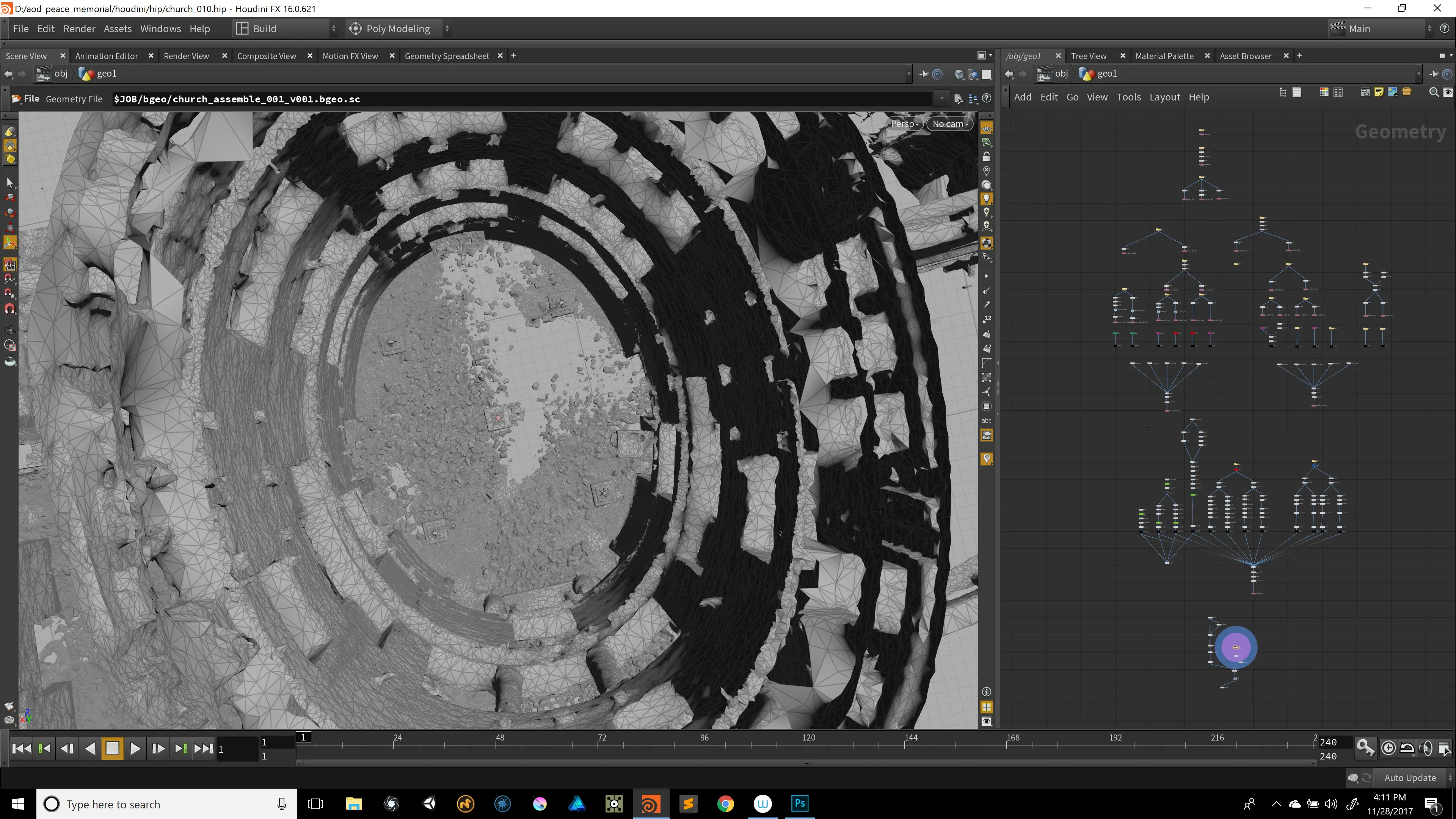 Scan cleanup pass in Houdini